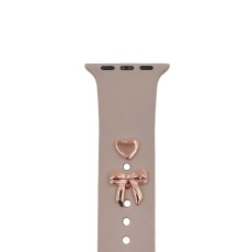 Pin Charms set for watch straps bow rose gold